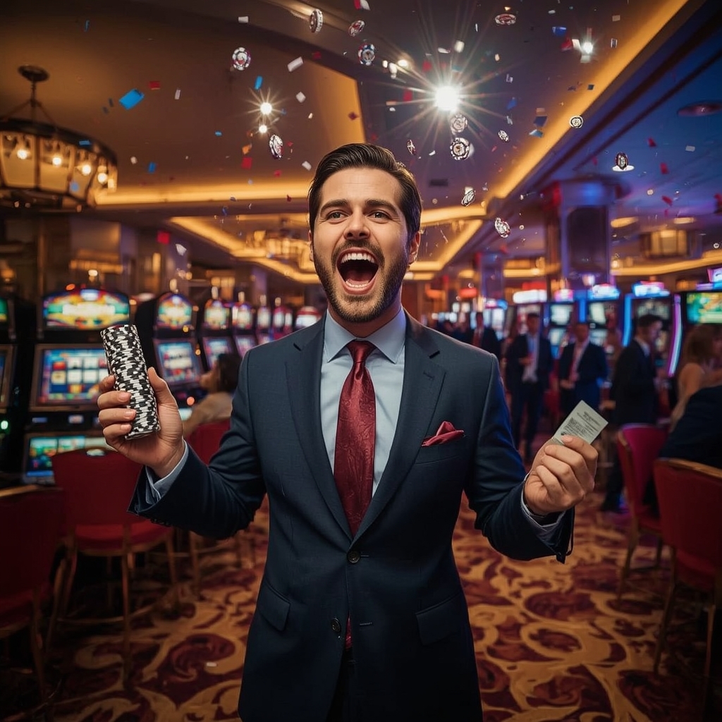 bonus dans les mains d'un joueur sur WIN UNIQUE CASINO